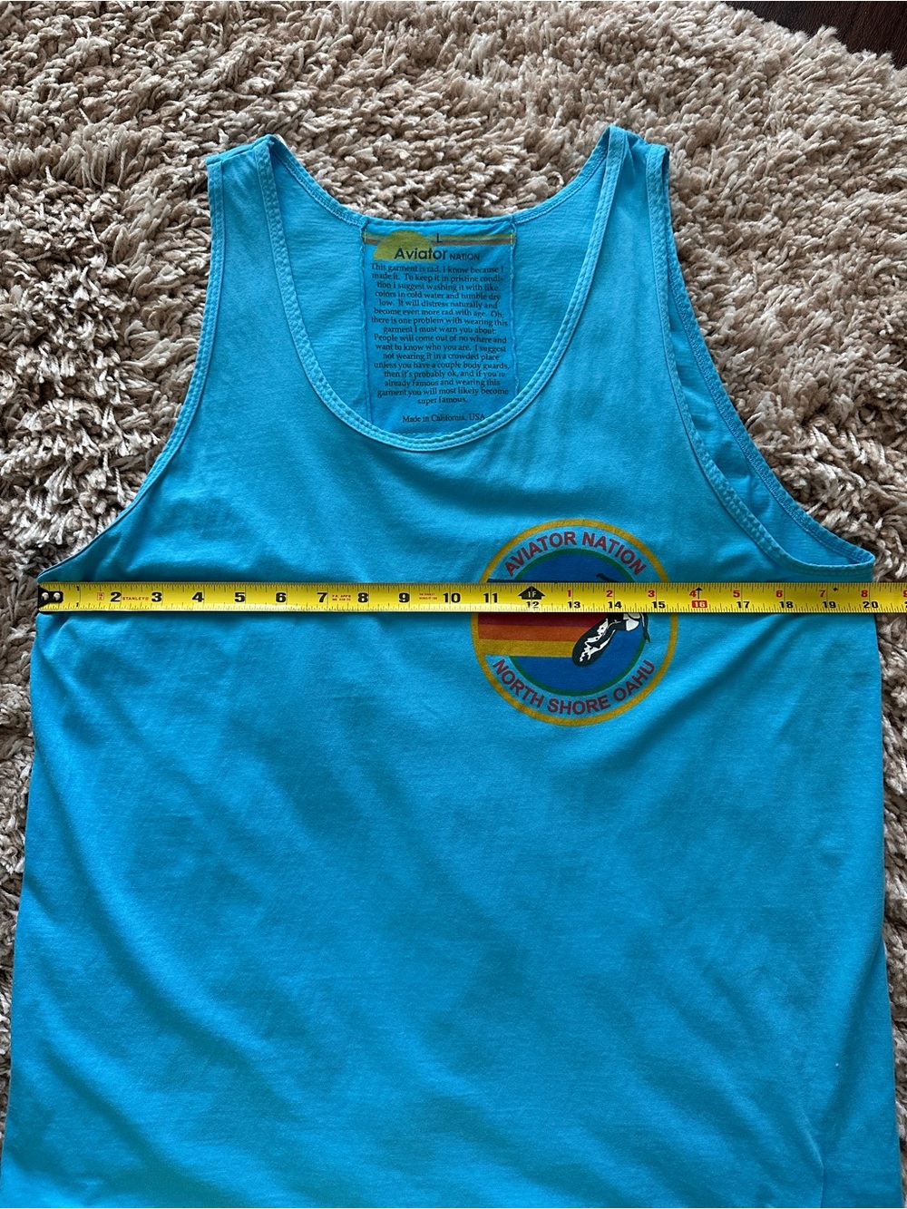 Aviator Nation Men’s L Oahu Hawaii surf tank - Picture 8 of 9
